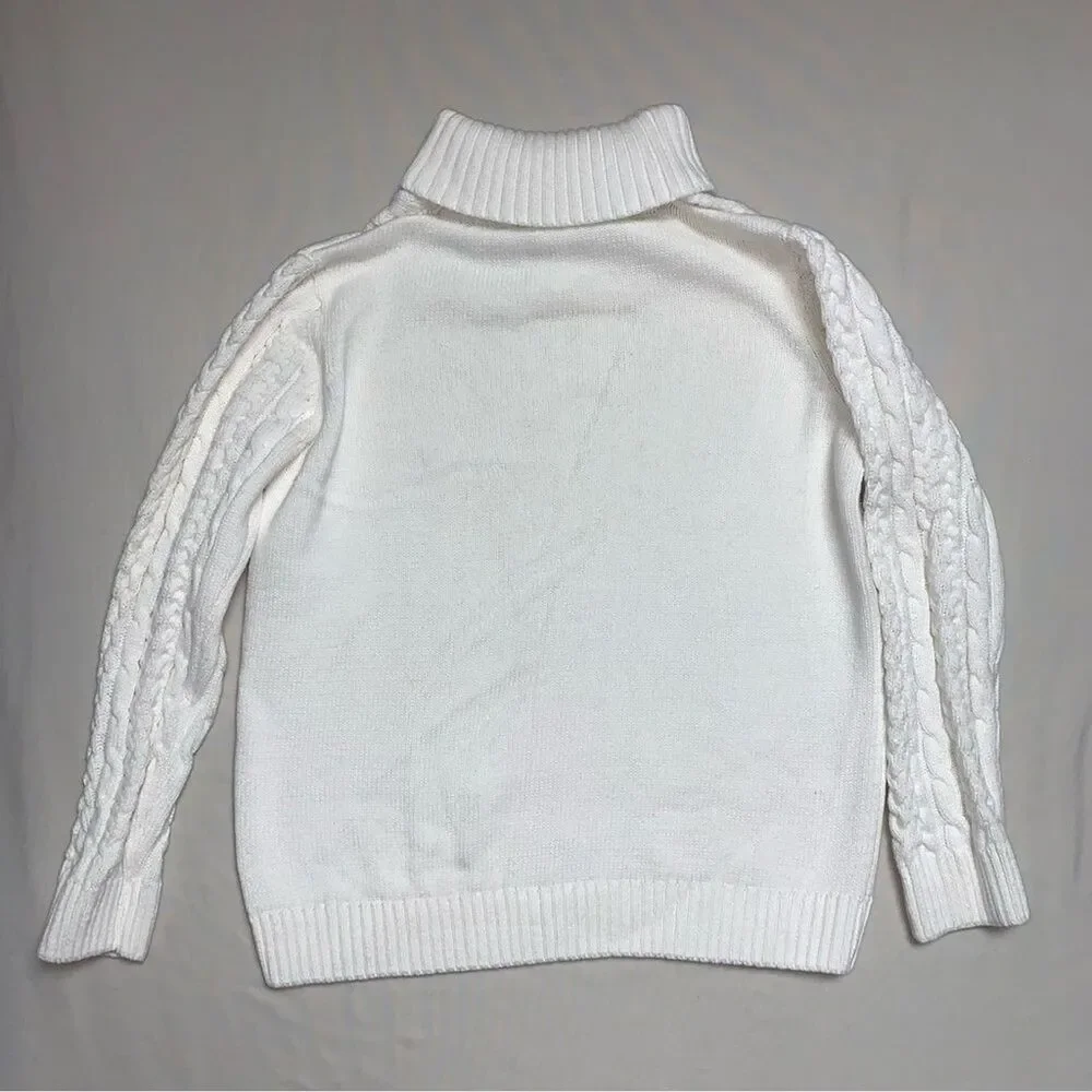 Gymboree White Holiday Boy’s 7 Sweater Knit Cowl Neck Preppy Cardigan Photos